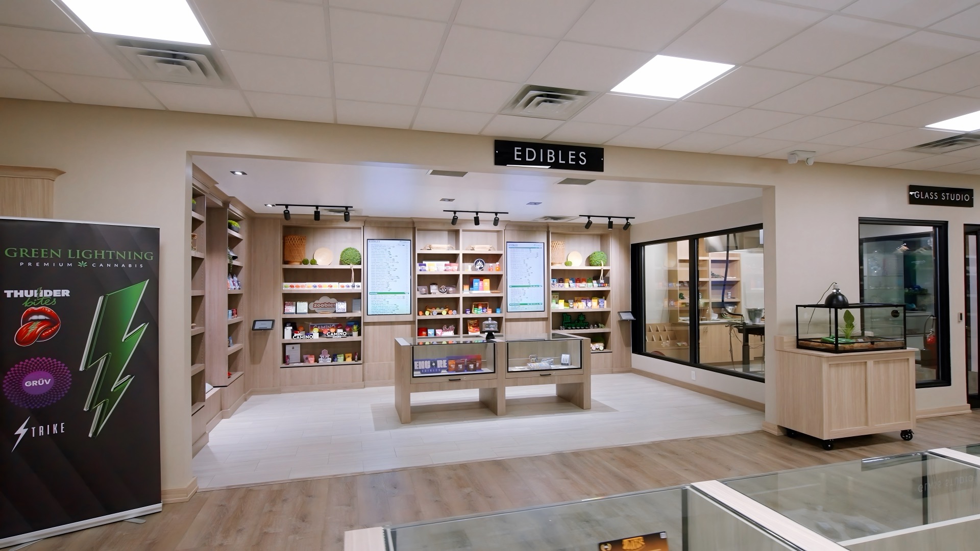 Cottonmouth Dispensary edible room with curated displays